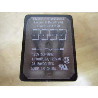Potter & Brumfield KHAU-17A11-120VAC Relay  KHAU-17A11-120V - New No Box