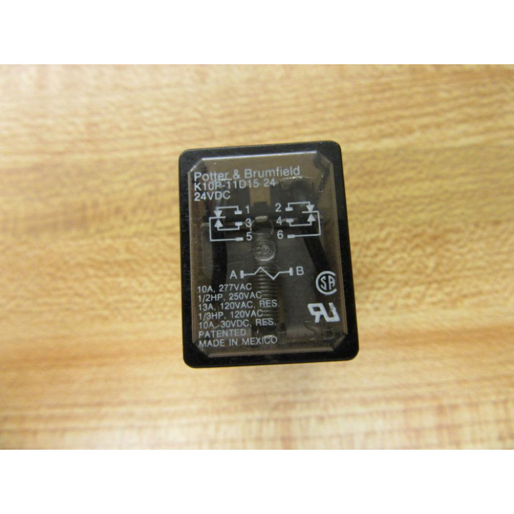 Potter & Brumfield K10P-11D15-24V Relay K10P-11D15-24VDC - Used
