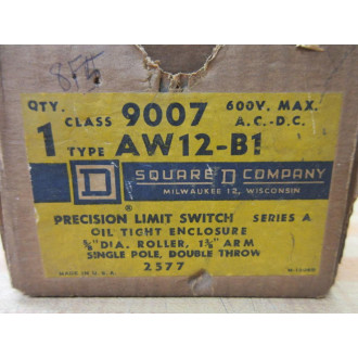Square D 9007 AW12-B1 Precision Limit Switch 9007AW12B1