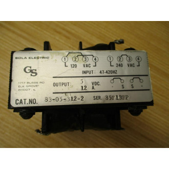 Sola Electric 83-05-312-2 Power Supply 83053122 Transformer Only - Used