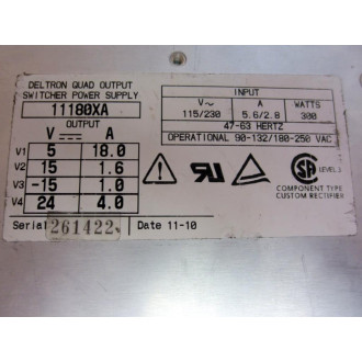 Deltron 11180XA Quad Output Switcher Power Supply 225W - Used