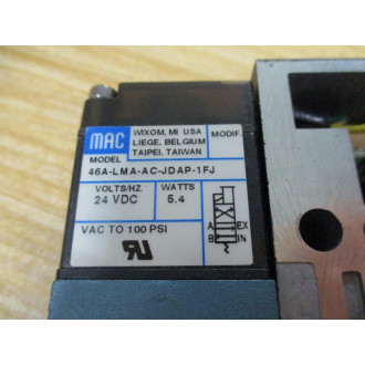 Mac Valves 46A-LMA-AC-JDAP-1FJ Solenoid Valve 46ALMAACJDAP1FJ