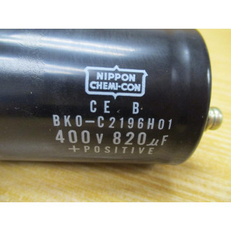 Nippon Chemi-Con BK0-C2196H01 Capacitor BKO-C2196HO1 820µF 400v - Used