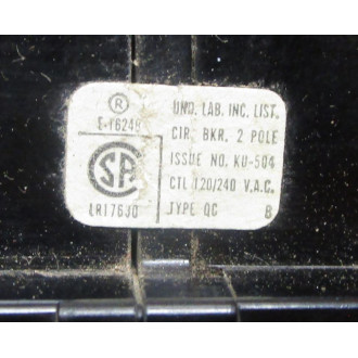 Zinsco QC260 60A Circuit Breaker QC260 - Used