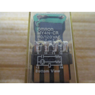 Omron MY4N-CR-110120V AC Relay MY4N-CR-110120VAC - New No Box