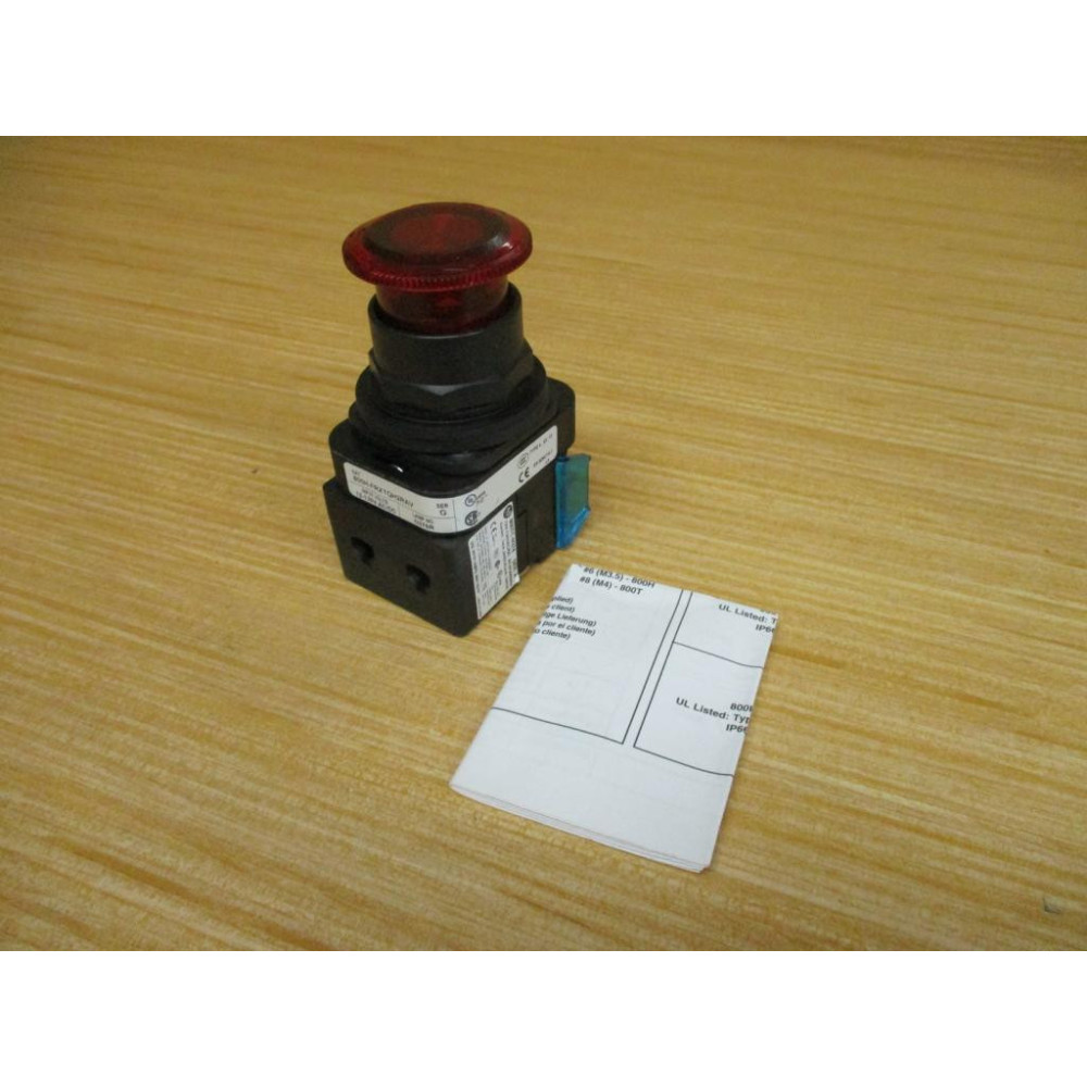 Allen Bradley 800H-FRXTQH2RAV Illuminated Push Button - New No Box