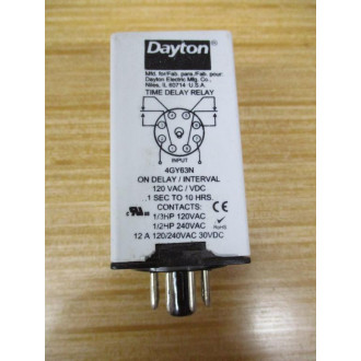 Dayton 4GY63N Time Delay Relay - Used