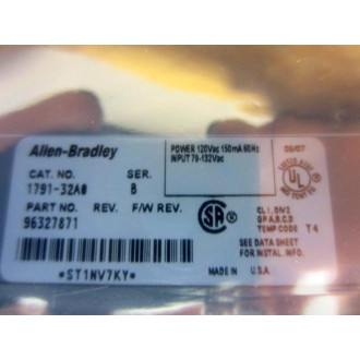 Allen Bradley 1791-32A0 Input Module 1791-32AO WManual - New No Box
