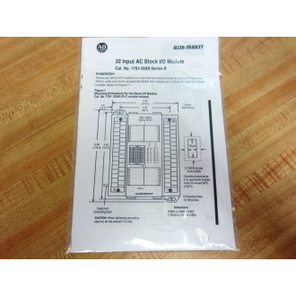 Allen Bradley 1791-32A0 Input Module 1791-32AO WManual - New No Box