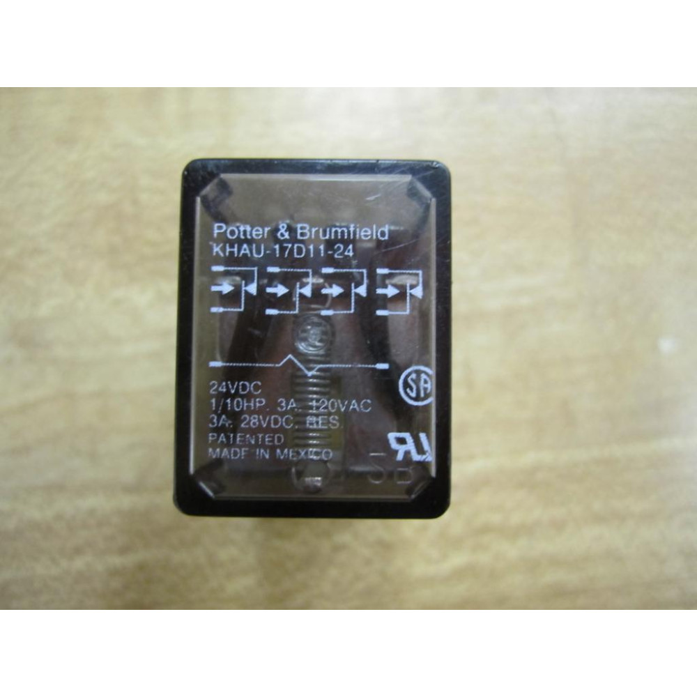 Potter & Brumfield KHAU-17D11-24V DC Relay KHAU-17D11-24VDC - Used