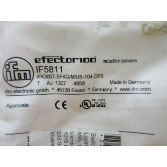 IFM Efector IFK3007-BPKGMUS-104-DPS Inductive Sensor IF5811