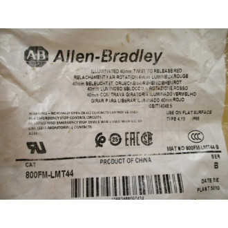 Allen Bradley 500FM-LMT44 PushPull Operator 500FMLMT44