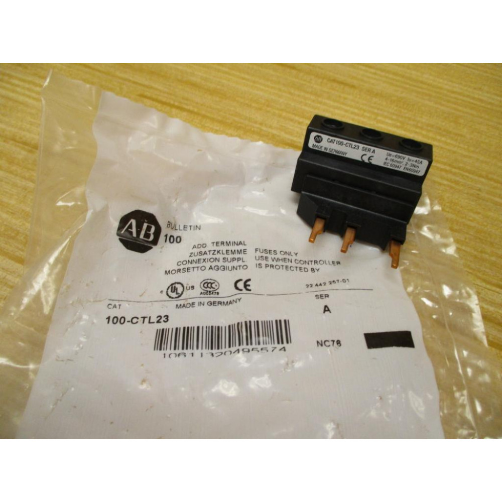 Allen Bradley 100-CTL23 Load Side Terminal 100CTL23