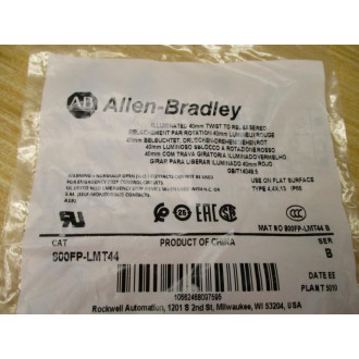 Allen Bradley 800FP-LMT44 PushPull Operator 800FPLMT44