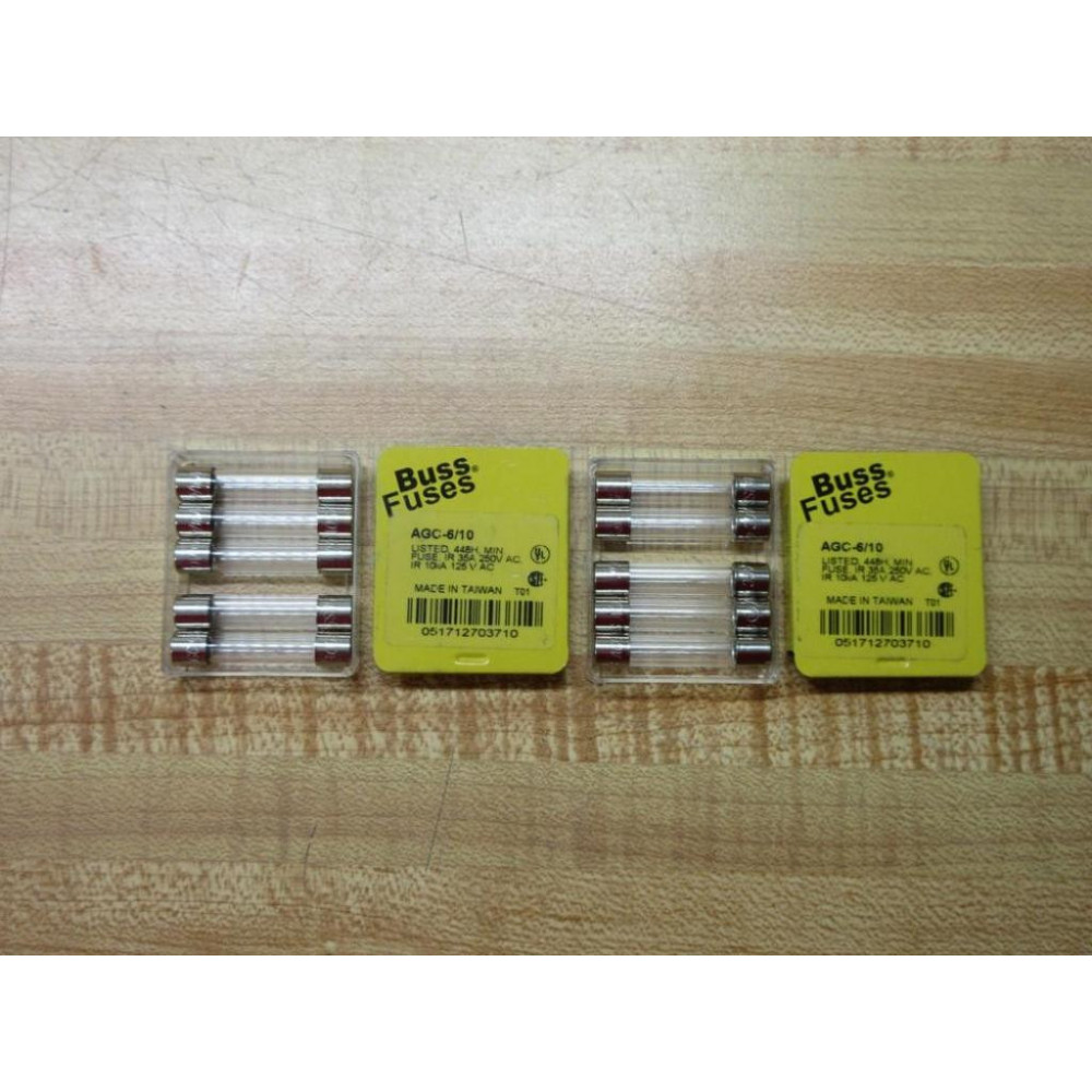 Buss AGC-610 Bussmann Fuse Cross Ref 6F010 Fine Wire Element (Pack of 10)