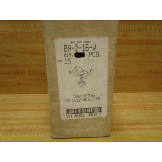CooperB-Line BA-2-16-W Twist Fastener For T-Bar  BA216W WO Nuts (Pack of 56)