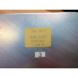 Asea Brown Boveri 3HAB5388-1 ABB Connection Plate WCable - Used