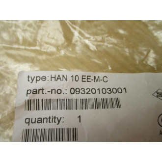 Harting 09320103001 Insert Male Crimp HAN 10 EE-M-C