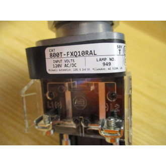 Allen Bradley 800T-FXQ10RAL Button 800TFXQ10RAL w800T-XD6