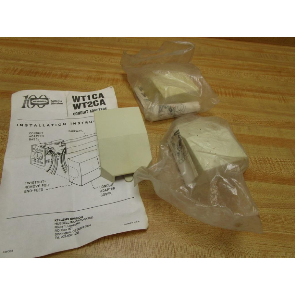 Hubbell WT1CA Raceway Conduit Adapter Ivory (Pack of 3)