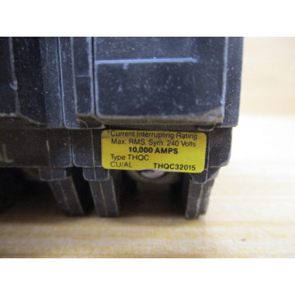 General Electric THQC32015 GE 15A Circuit Breaker Cracked Corner - Used