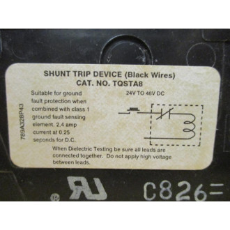 General Electric THQL32030 GE 30A Circuit Breaker 3P W TQSTA8 - Used