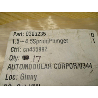 Automodular 0303235 Spring Plunger (Pack of 17) - New No Box