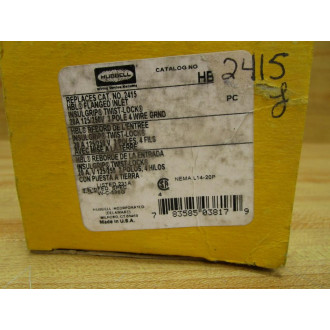 Hubbell HBL2415 20A Flanged Twist-Lock Inlet