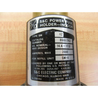 S&C Electric 86802R2 Fuse Holder Indoor - New No Box