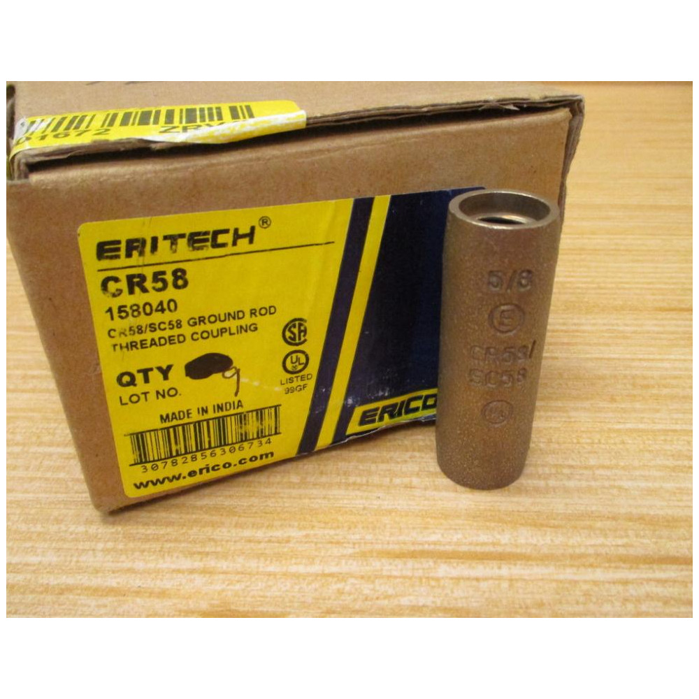 Eritech CR58 Ground Rod Threaded Coupling 158040 (Pack of 9)