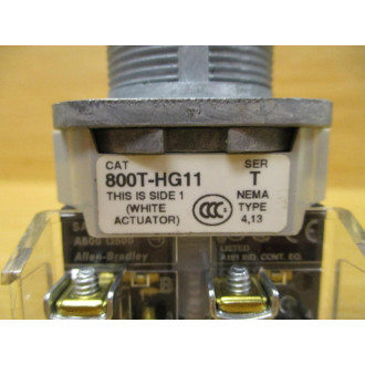 Allen Bradley 800T-HG11 Selector Switch 800THG11 WO Knob - New No Box