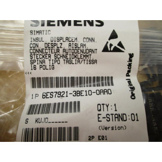 Siemens 6ES7921-3BE10-0AA0 Simatic Connector 6ES79213BE100AA0 (Pack of 8)