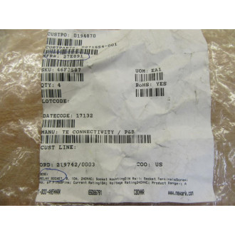 Tyco Electronics 27E891 Relay Socket (Pack of 4)