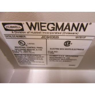 Hubbell Wiegmann JIC0403025 Handy Box - New No Box