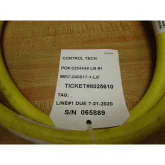 Control Technique MEC-040517-L5' 5' Cable MEC040517L5 - Used