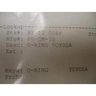 Toyoda PG-CM-35 O-Ring PGCM35 (Pack of 2)