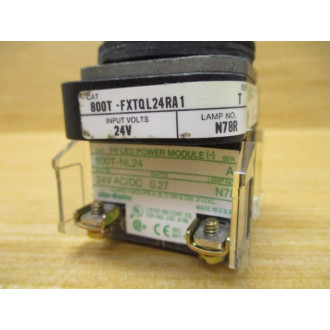 Allen Bradley 800T-FXTQL24RA1 Button w800T-NL24 & 800T-XA1 - New No Box