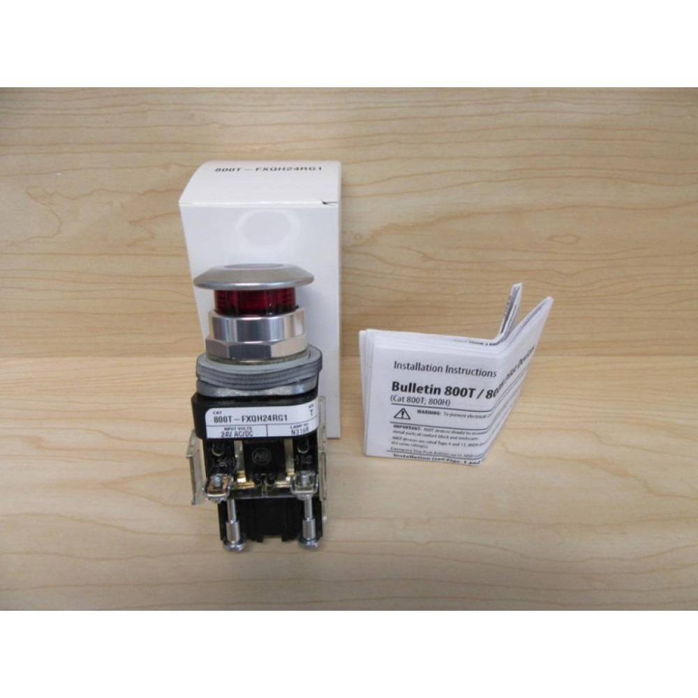Allen Bradley 800T-FXQH24RG1 Red Button 800TFXQH24RG1 WO Contacts