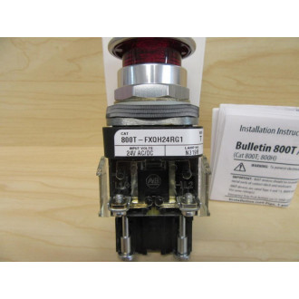 Allen Bradley 800T-FXQH24RG1 Red Button 800TFXQH24RG1 WO Contacts