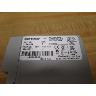 Allen Bradley 1794-ADN DeviceNet Adapter 1794ADN 96494871 FW Series B - Used
