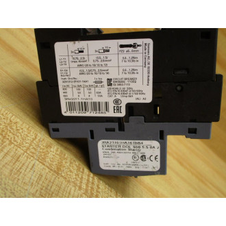 Siemens 3RV2011-1HA10 5.5-8A Circuit Breaker 3RV20111HA10 WO Cover - New No Box