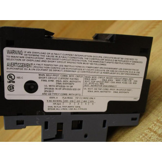 Siemens 3RV2011-1HA10 5.5-8A Circuit Breaker 3RV20111HA10 WO Cover - New No Box
