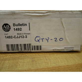 Allen Bradley 1492-CJJ12-3 Center Jumper 1492CJJ123 (Pack of 20)