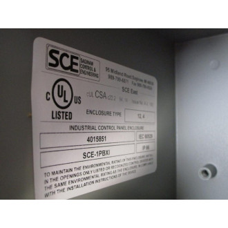 Saginaw Control & Engineering SCE-1PBXI Pushbutton Enclosure 4015851