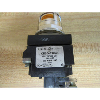General Electric CR104PBL11E3S8 Push Button Switch Amber Button - Used