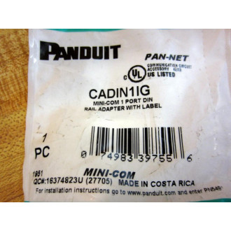 Panduit CADIN1IG Mini-Com Din Rail Adapter (Pack of 2)