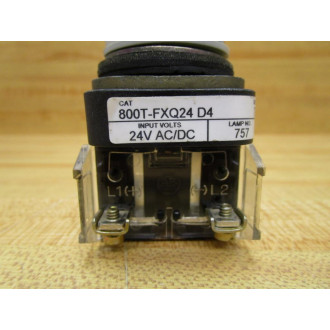 Allen Bradley 800T-FXQ24 D4 Red Button 800TFXQ24D4 wContact Blocks - New No Box