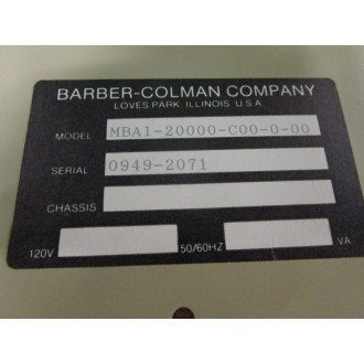 Barber-Colman MBA1-20000-C00-0-00 Processor MBA120000C00000 WKeys - New No Box