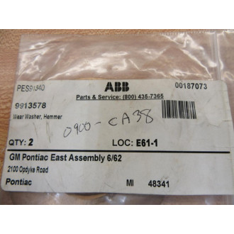 ABB 9913578 Wear Washer, Hammer (Pack of 2)