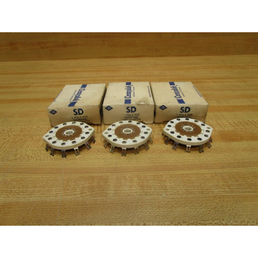 Centralab CRL SD 3 POL-3POS Rotary Wafer Switch SD 3 POL-3POS (Pack of 3)